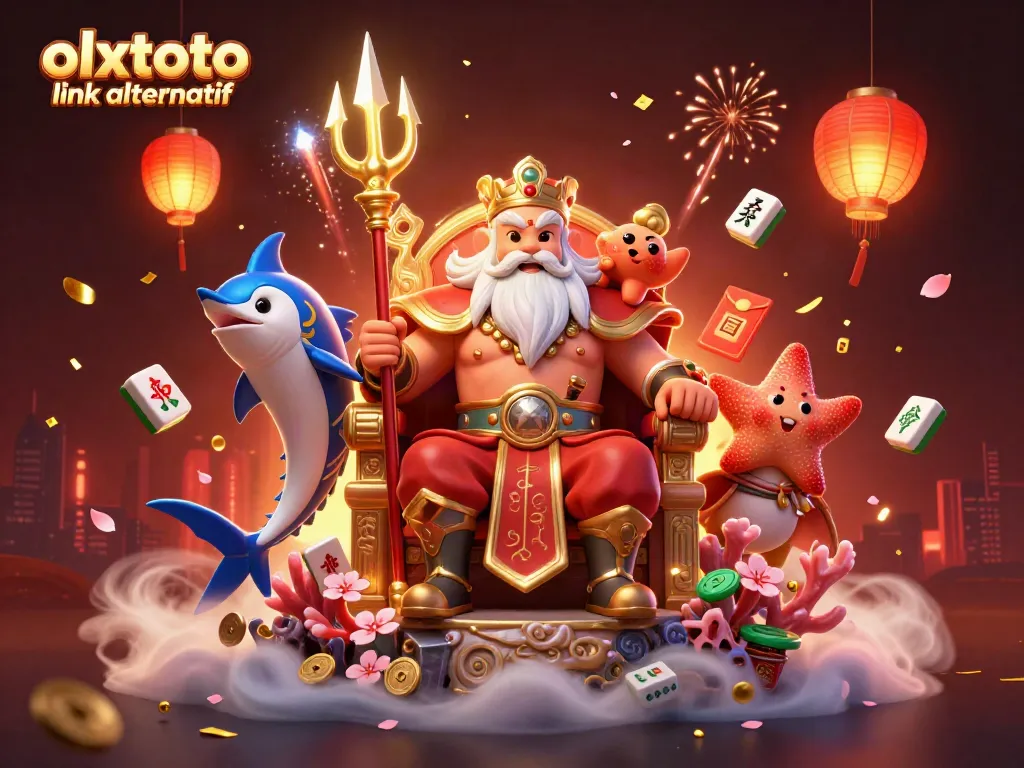 Engage with olxtoto link alternatif for seamless gambling experiences in a vibrant 3D illustration.