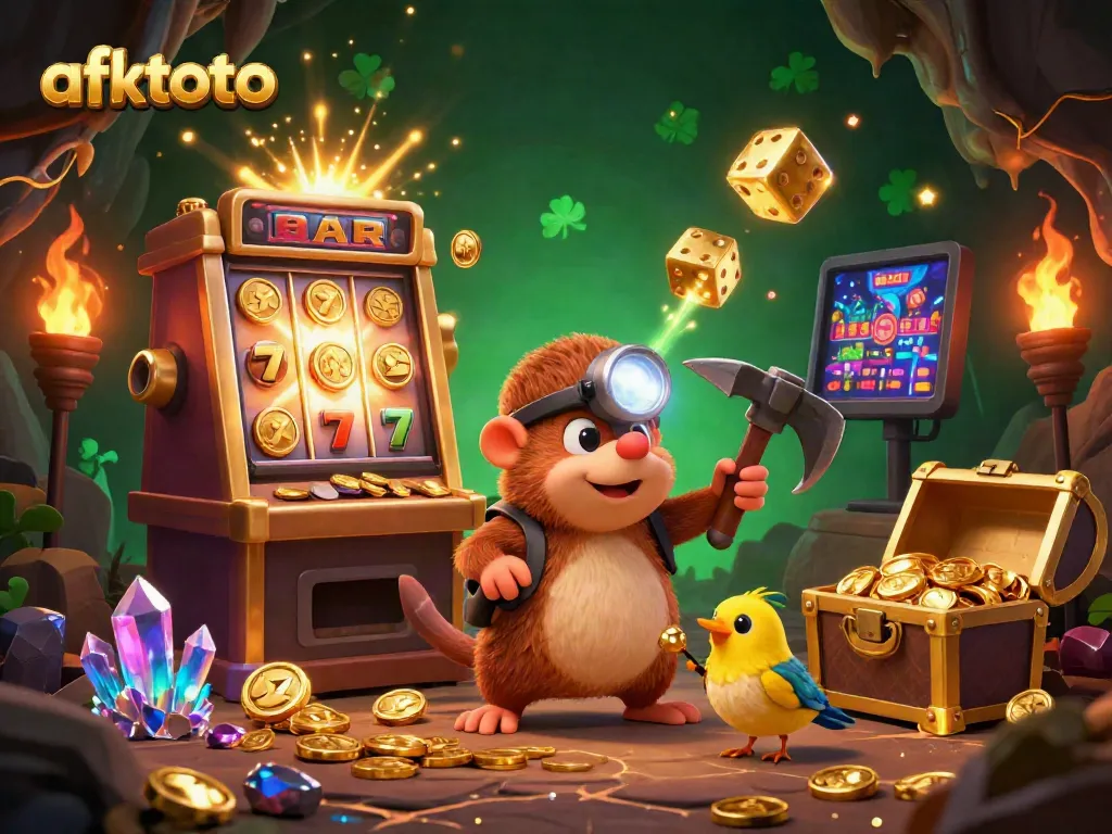 Temukan kemenangan di afktoto dengan ilustrasi karakter permainan yang mengasyikkan dan elemen slot berkilau.