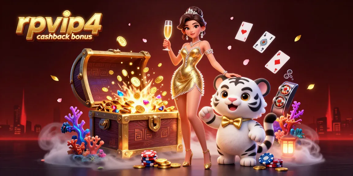 Catch the excitement with the rpvip4 cashback bonus at the online casino, featuring lively characters and dynamic gaming elements.