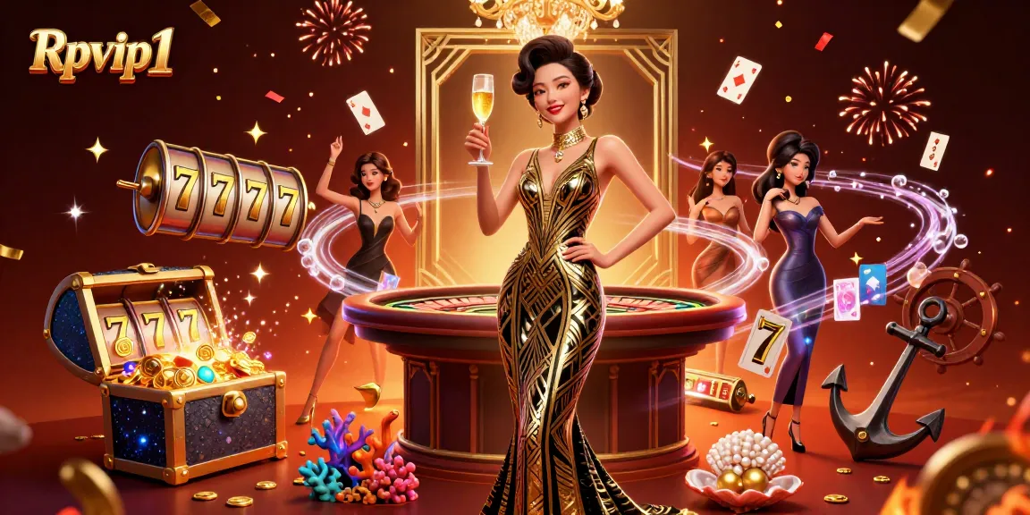 Rasakan aksi slot mendebarkan dari Rpvip1 dengan wanita Asia yang glamor di tengah konfeti emas dan elemen kasino yang memikat.
