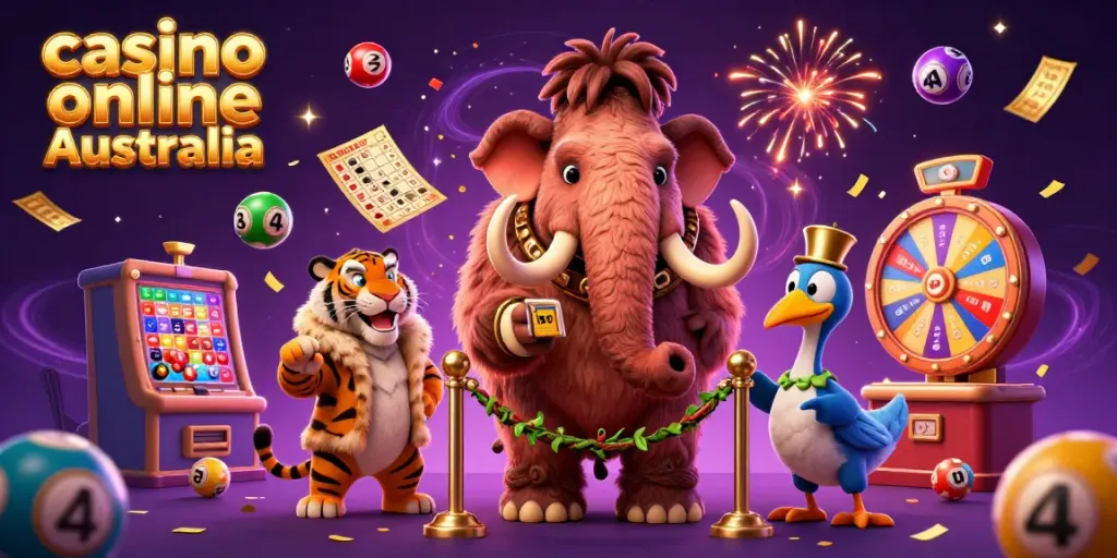 Experience excitement at a casino online Australia with vibrant characters and dynamic gambling elements.