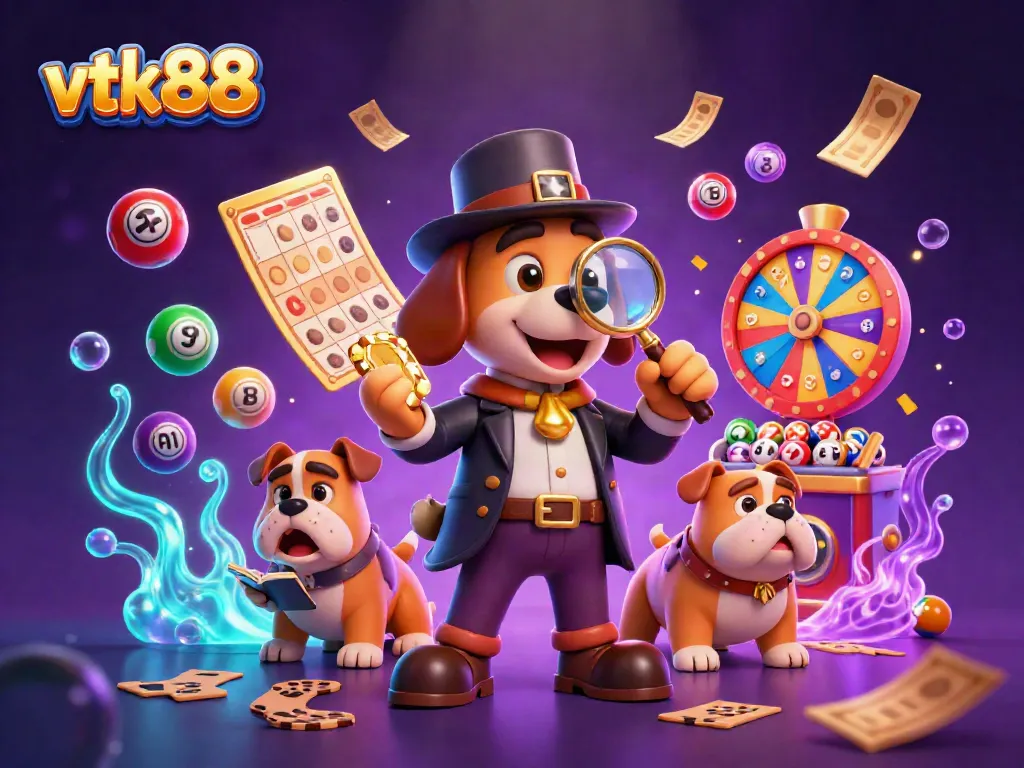 Experience thrilling games and treasure with vtk88, featuring lively lottery balls and vibrant elements.