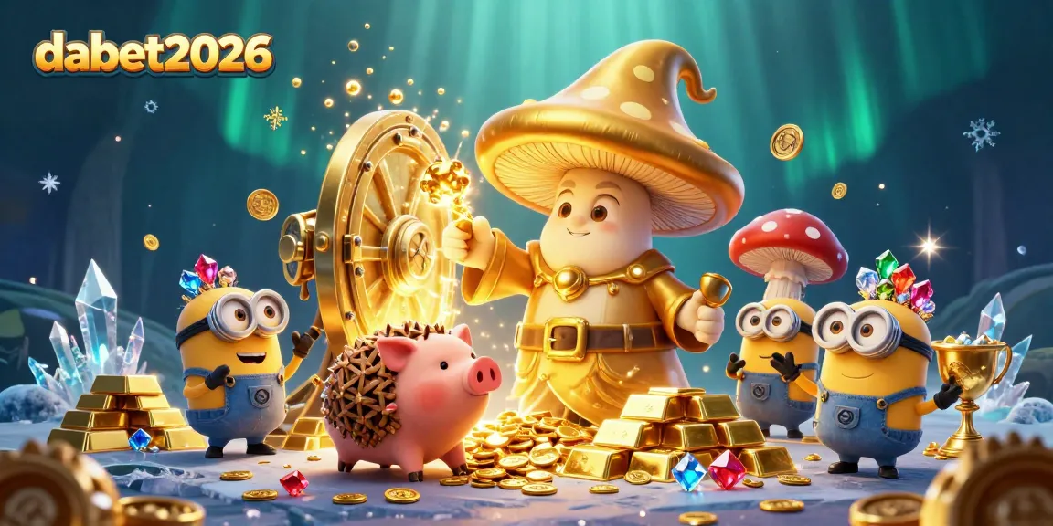 Experience the magical treasures of dabet2026 with a wizard turning everything to gold in a vibrant casino scene.